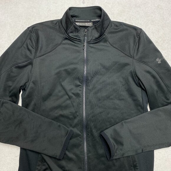 Under Armour Coldgear Reactor Jacket Men's M Black Full Zip Windbreaker - Picture 1 of 14